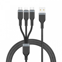WiWU - Kabel USB serii Platinum Wi-C019 USB A do USB C 3A 1,2m - czarny