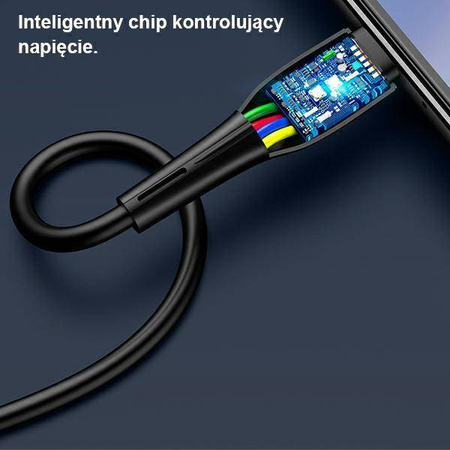 USAMS Kabel U38 microUSB 4A Fast Charge for OPPO 1m biały/white SJ375USB02 (US-SJ375)