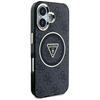 GUESS futerał do IPHONE 16 kompatybilny z MagSafe GUHMP16SHG4PRTGK (IML Metal Glitter 4G Circle Triangle) czarny