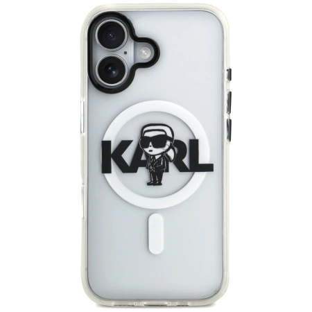 Karl Lagerfeld IML Karl Sketch Logo MagSafe Case for iPhone 17 - Transparent