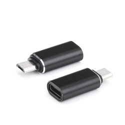 Adapter ładowarki Typ C do Micro USB czarny