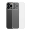 Baseus frosted glass case cover for iphone 13 pro max hard cover with gel frame transparent (arws000802)