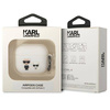 Oryginalne Etui APPLE AIRPODS 3 Karl Lagerfeld Silicone Karl & Choupette (KLACA3SILKCW) białe