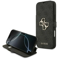 Guess Book 4G Metal Logo Case for iPhone 17 Pro Max - Black