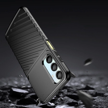 Thunder Case für Samsung Galaxy A56/A36 Silikon Panzerhülle - Schwarz