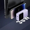 Joyroom Powerbank 30 W 10000 mAh mit integrierten Lightning und USB-C-Kabeln lila (JR-PBC06)