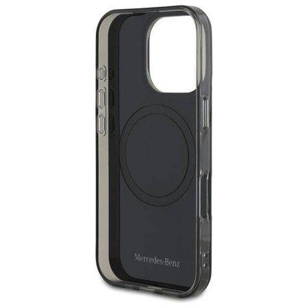 Original Handyhülle IPHONE 16 PRO Mercedes Hardcase Double Layer BiColor MagSafe (MEHMP16L23HBIGK) schwarz