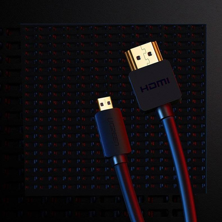 Ugreen kabel przewód HDMI - micro HDMI 19 pin 2.0v 4K 60Hz 30AWG 1,5m czarny (30102)