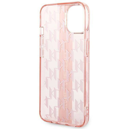 Karl Lagerfeld KLHCP14MHKLSPCP iPhone 14 Plus 6,7" hardcase różowy/pink Mono Vertical Stripe