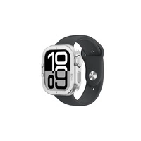 Etui metalowe AMAZINGTHING Titan Pro na Apple Watch 11 46mm aluminiowe - srebrne