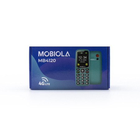 TELEFON GSM MOBIOLA  MB4120 4G TELEFON DLA SENIORA TURKUSOWY