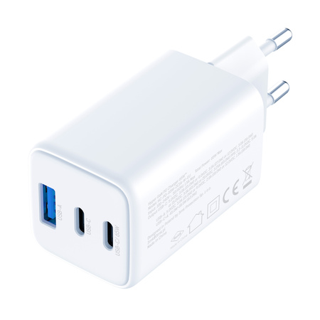 Accessories - 3mk Hyper GaN Charger 65W QC4+ PD PPS USB 1A2C White EU