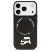 Karl Lagerfeld nakładka Magsafe PU case with Karl&Choupette heads pins logo and metal camera buttons do iPhone 17 Pro czarna