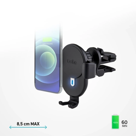 Smartphone-Halterung mit SBS-Induktionsladegerät TESUPWIR10CLIPSTG 10W - Schwarz
