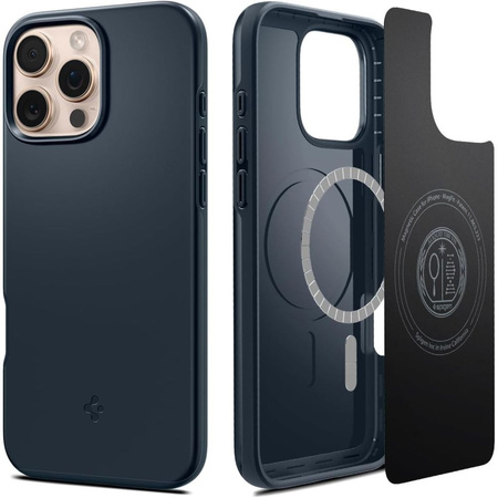 Schutzhülle IPHONE 16 PRO Spigen Thin Fit Mag MagSafe Metal Slate