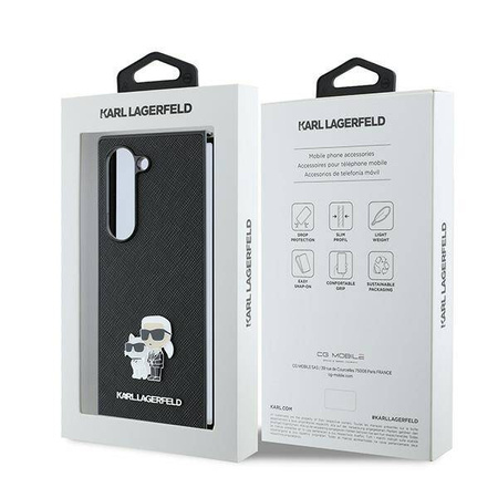 Karl Lagerfeld KLHCZFD6SAPKCNPK Z Fold6 F956 czarny/black Saffiano Metal Pin
