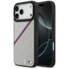BMW M Tricolor Metal Logo MagSafe Case für iPhone 17 Pro Max – Grau