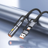 HOCO kabel All-in-one USB A / Typ C do Typ C / Zapalniczka samochodowa 3A 60W U138 1,2 m czarny