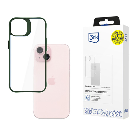 3MK Satin Armor Case+ iPhone 15 zielony/green