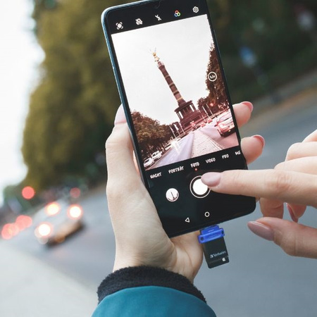 Verbatim Pendrive 64GB USB-C/USB-A czarny/black 49967