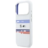 Etui BMW M Silicon Horizontal Line MagSafe na iPhone 17 Pro- białe
