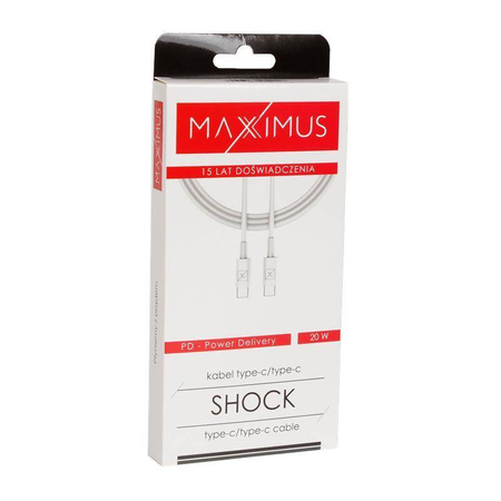 KABEL MX SHOCK 20W PD C/C WHITE/BIAŁY