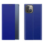 Sleep Case Bookcase Type Case with Smart Window for iPhone 13 blue