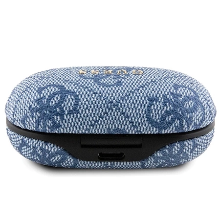 TWS Guess 4G Metal Bluetooth headphones with ENC docking station - blue