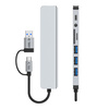 TECH-PROTECT HB06 HUB ADAPTER 9IN1 TYPE-C + USB2.0 + USB3.0 + SD/TF + AV3.5 SPACE GREY