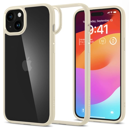 Etui Spigen Ultra Hybrid na iPhone 15 Plus - beżowe