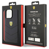 Etui Ferrari Quilted Metal Logo na iPhone 15 Pro Max - czarne