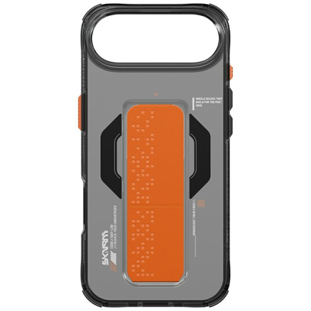 Etui Skinarma Haxa do iPhone Air Magnetic Charging + Grip Stand grafitowy