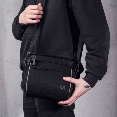 Wozinsky Fahrrad Lenkertasche Fahrrad Umhängetasche schwarz (WBHBB-01)