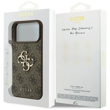 Guess 4G Big Logo Case für iPhone 17 Pro Max - Braun