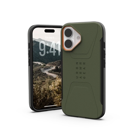 UAG Civilian MagSafe Hülle für iPhone 17 - Oliv und Orange