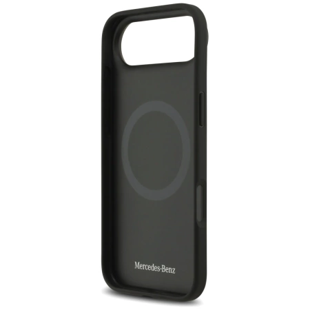 Mercedes Leather Star Pattern Stripes MagSafe case for iPhone Air - black