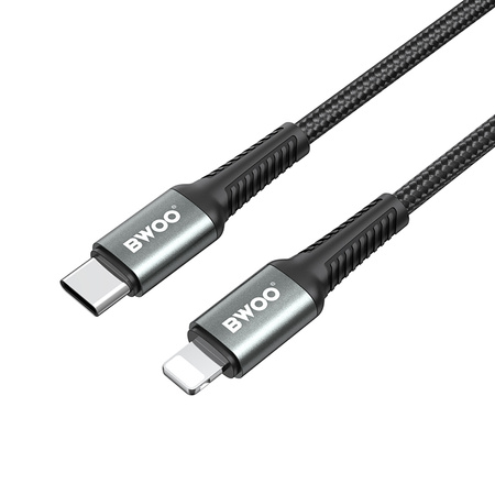 BWOO Pleciony kabel USB-C do Lightning 30W, 3 m