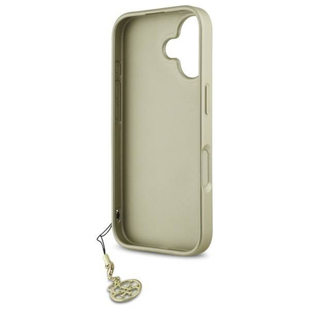 Original Handyhülle IPHONE 16 PLUS Guess Hardcase 4G Charms Collection (GUHCP16MGF4GGR) schwarz