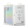 Original Handyhülle APPLE IPHONE 15 PLUS Guess Hardcase IML Iridescent MagSafe (GUHMP15MHITSQ) türkis
