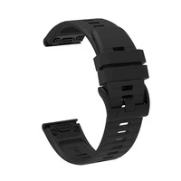 Silikonarmband für Garmin Fenix ​​​​3 / 5X / 6X / 7X Pro - Schwarz