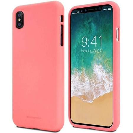 Schutzhülle IPHONE 14 PRO Mattes Silikon Mercury Soft Jelly hell-pink