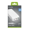 Powerbank SBS TTBB20000PD20W 20000 mAh 20W Power Delivery mit MicroUSB, USB-C, USB-A – Weiß