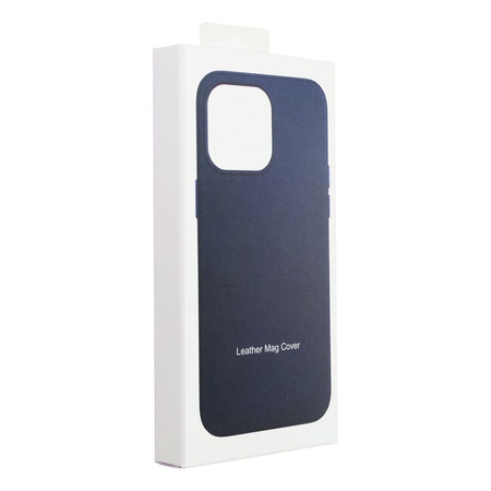 Futerał LEATHER MAG COVER kompatybilny z MagSafe do SAMSUNG S25 PLUS niebieski