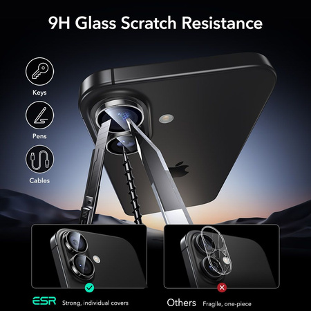 OSŁONA NA APARAT ESR ARMORITE CAMERA PROTECTOR IPHONE 16 / 16 PLUS / 17 CLEAR