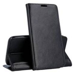 Case IPHONE 14 PRO MAX Wallet with a Flap Leatherette Holster Magnet Book black