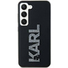 Karl Lagerfeld 3D Rubber Glitter Logo Hülle für Samsung Galaxy S23 Ultra – Schwarz