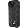 Karl Lagerfeld nakładka do iPhone 15 6,1" KLHCP15SPKLPKLK czarna HC Hot Stamp Monogram KL Metal Logo