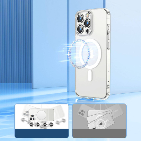 Joyroom 14D Magnetic Case Magnetische Hülle für iPhone 14 kompatibel mit MagSafe transparent (JR-14D5)