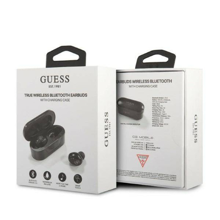 Guess GUTWST31EK TWS Bluetooth-Kopfhörer + Dockingstation schwarz / schwarz