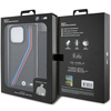 BMW M Edition Carbon Tricolor Lines & Strap Hülle für iPhone 15 Pro – Schwarz